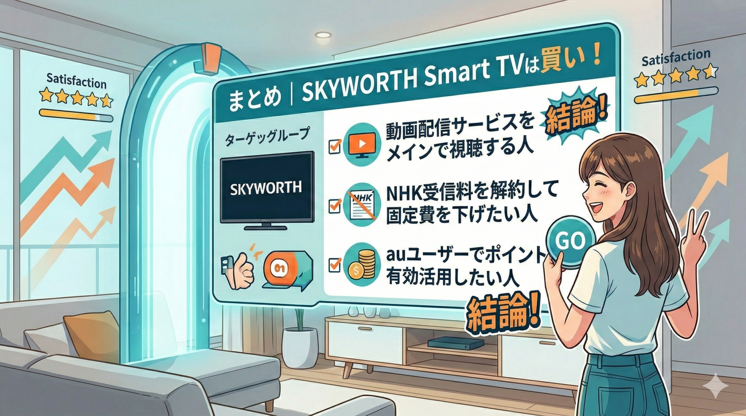 はるとぴっくす | スカイワース（SKYWORTH）テレビの評判は？au発売モデルの評価を徹底調査