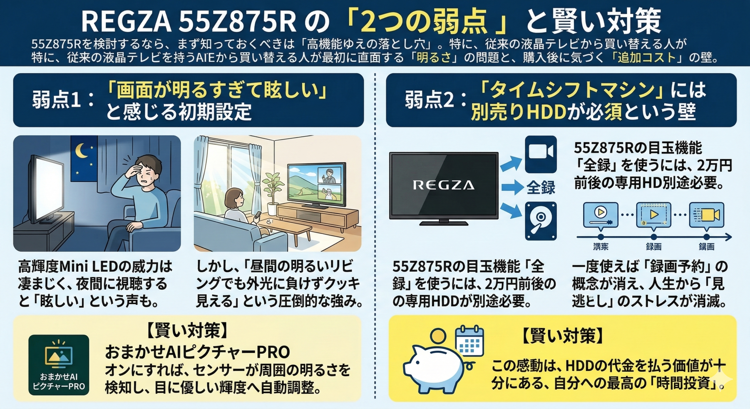 はるとぴっくす | REGZA 55Z875Rをガチレビュー【2026年】有機EL派も黙るMini LEDの完成形