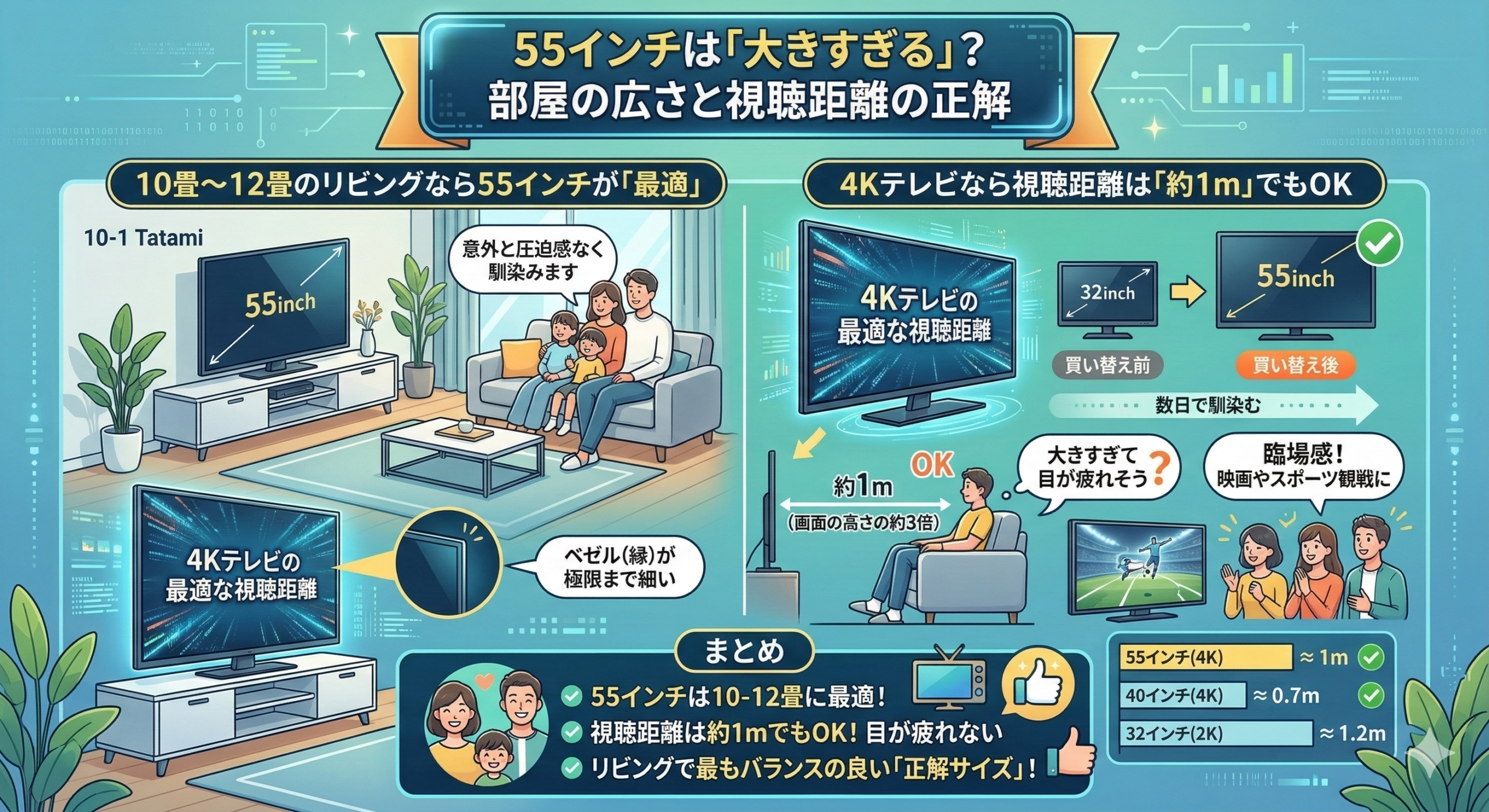 はるとぴっくす | 55インチテレビの設置は一人で無理？壊さず安全にセットアップする方法